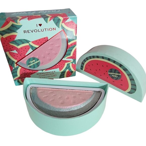 I Heart Revolution Watermelon Highlighter Illuminator Pressed Powder NIB - Picture 5 of 8